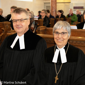 Pfarrer Harder mit Regionalbischöfin Dr. Greiner